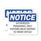 Signmission Visitors Must Report To Front Office OSHA Notice Sign, Plastic, 14in W x 10in L, 2PK OS-2PACK-NS-P-1014-L-16839 - alternate 1